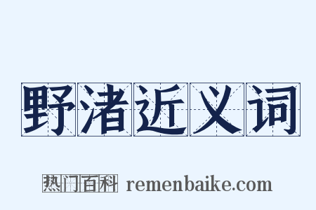 野渚近义词是什么意思的图片
